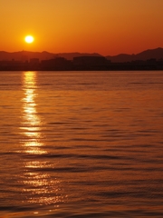 港神戸の夕日２