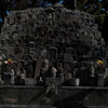 新春の薬師院（供養塔）