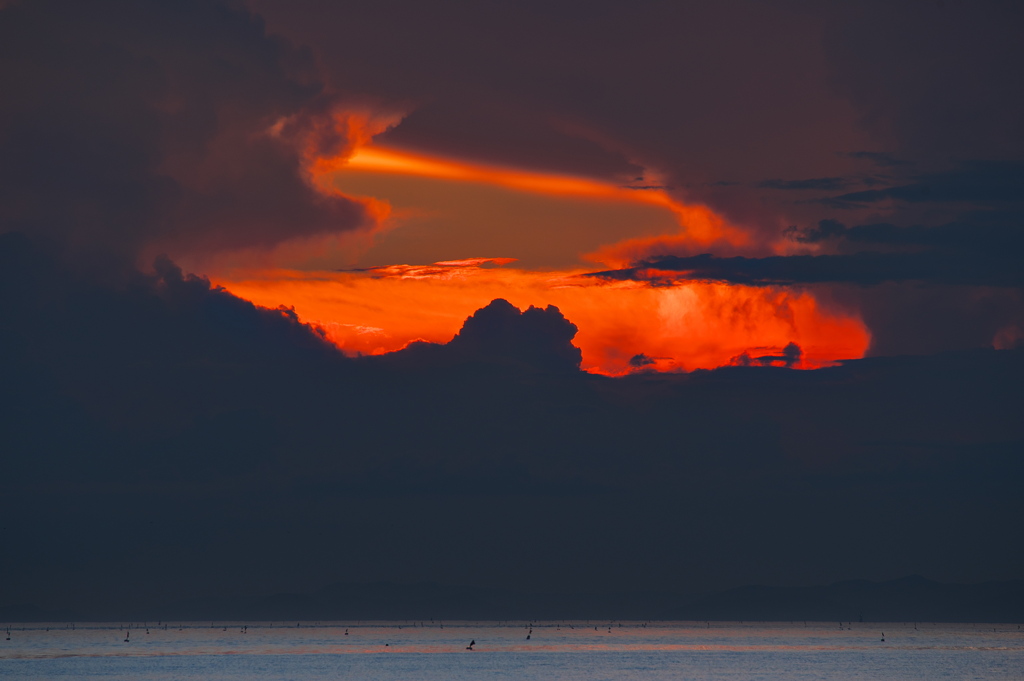 晩夏の播磨灘の夕景２