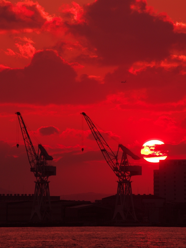 みなと神戸・今日の夕日１５