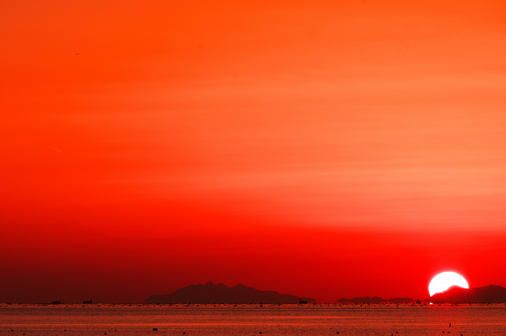 冬の播磨灘の夕景６