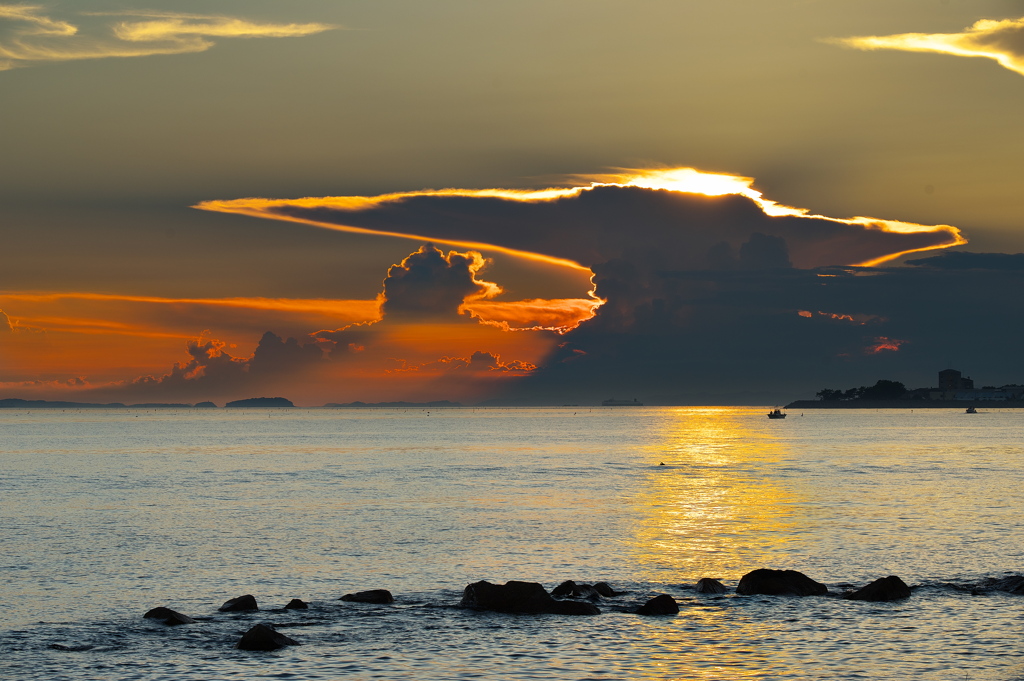 晩夏の播磨灘の夕景１