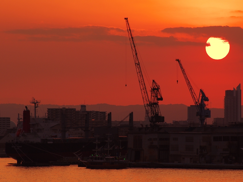 ２０１３年みなと神戸・今日の夕日５