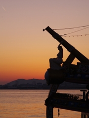 港神戸の夕日４
