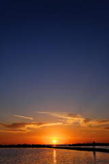 初冬の播磨灘の夕景２