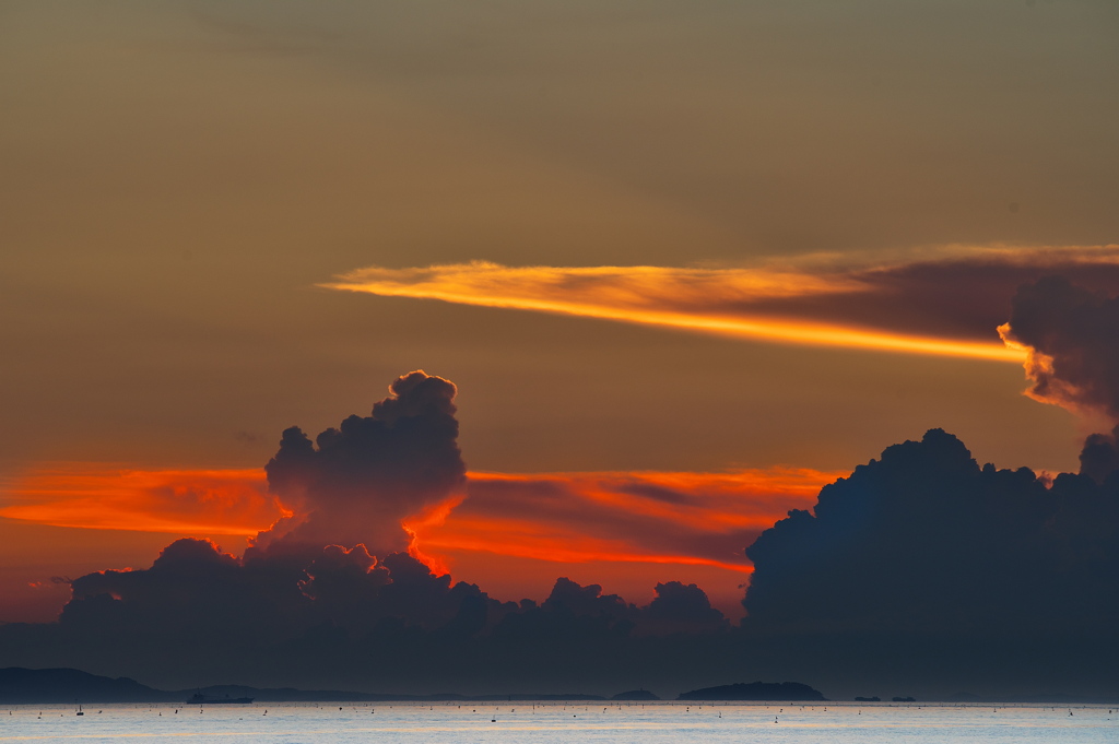 晩夏の播磨灘の夕景３