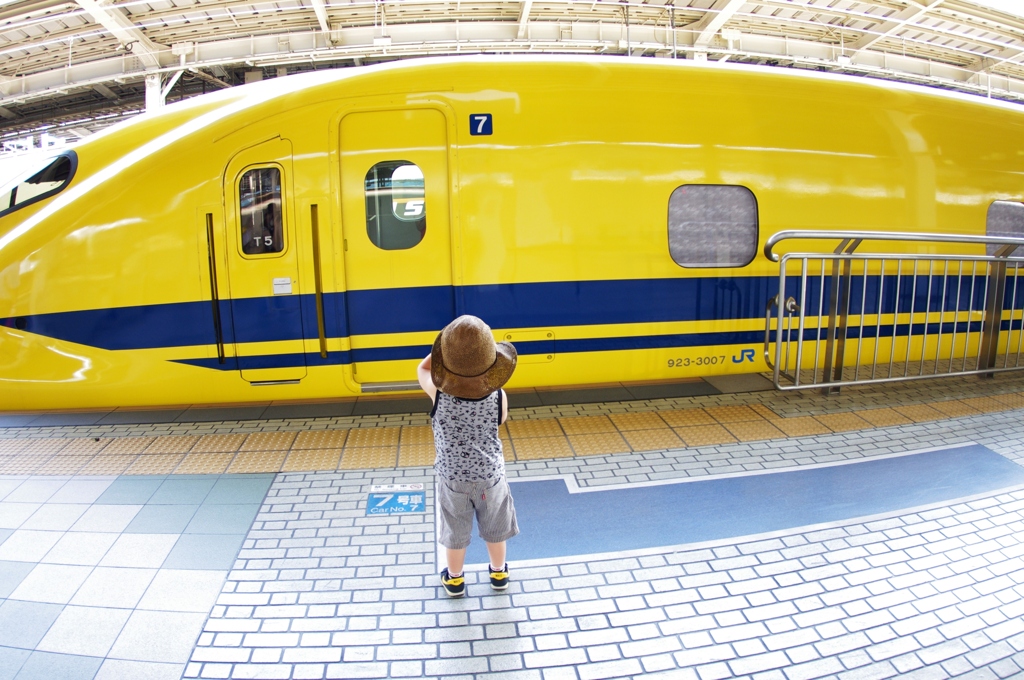 甥っ子写真を撮る