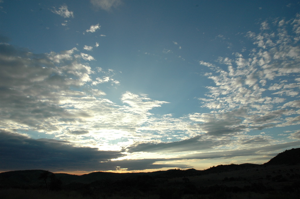 広がる空と、夕日・・・