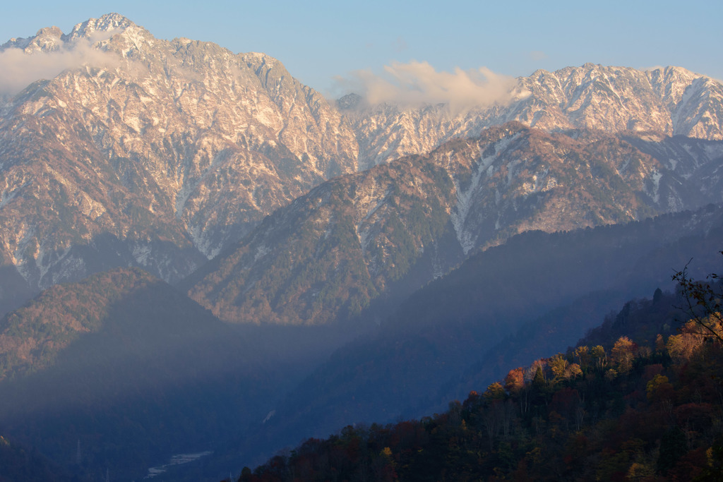 剱岳斜陽１