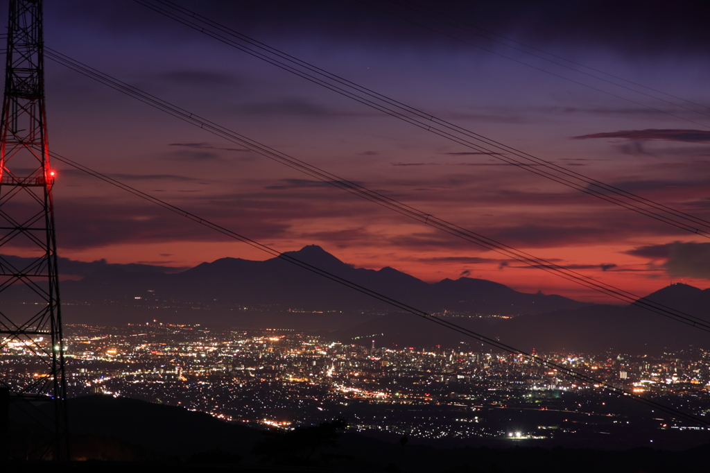 束の間の夜景