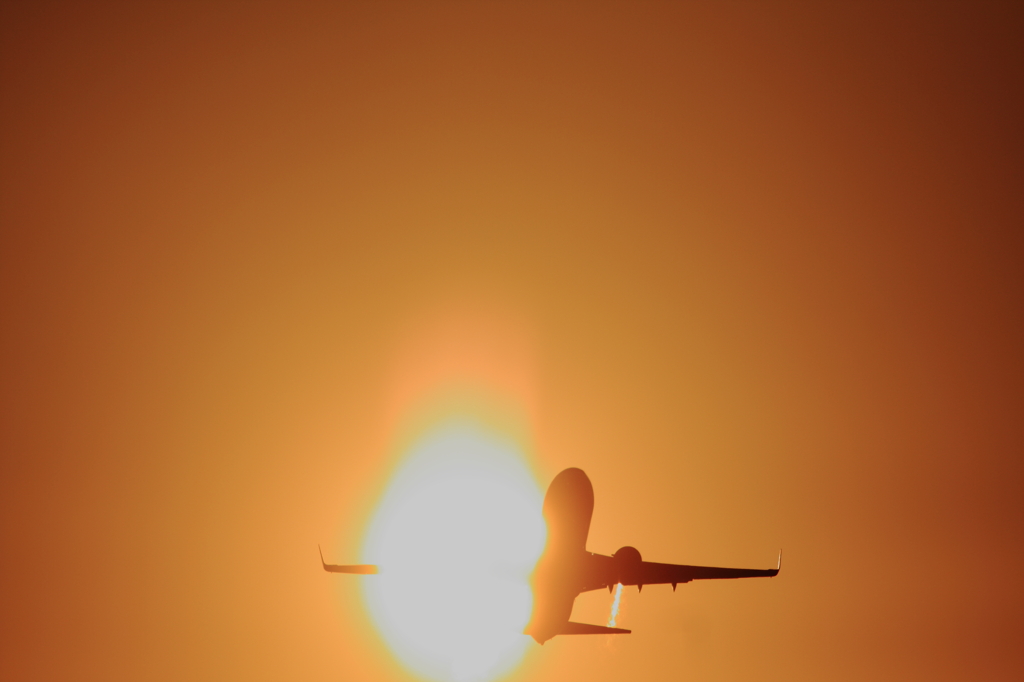 熊本空港夕日その②