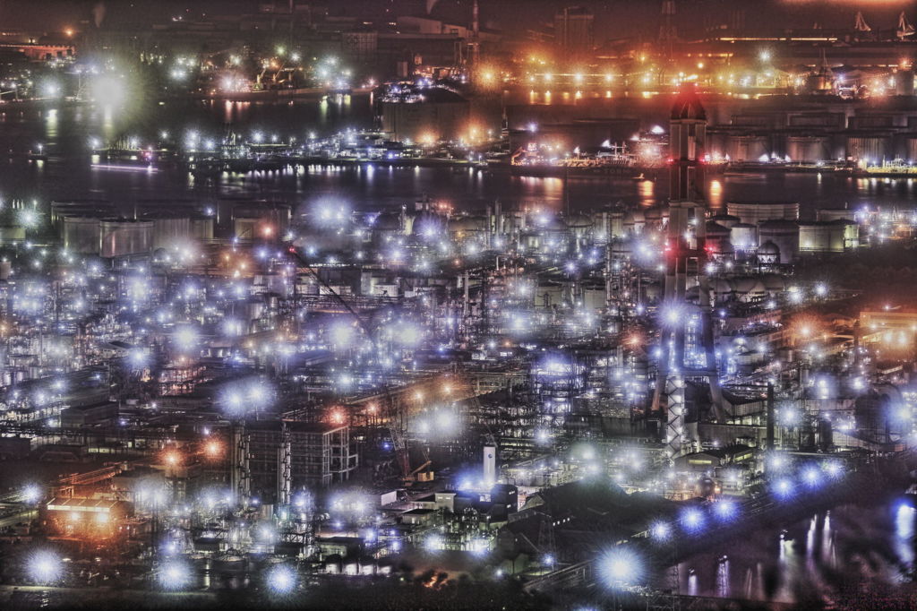 工場夜景-3
