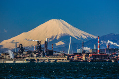 富士と工場
