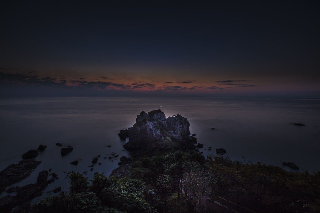 日没後の鬼海ヶ浦