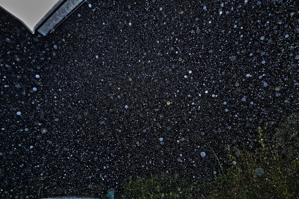 土砂降りの雨