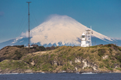 剣崎灯台と富士