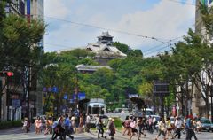 残暑残る城下町