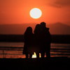 夕日の中の青春^^