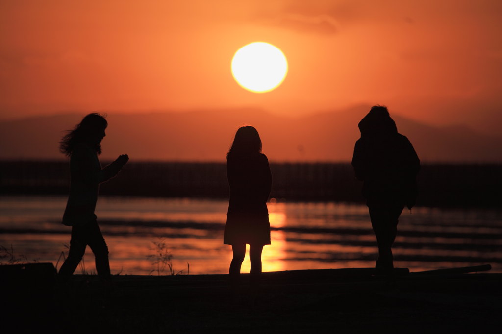 夕日の・・・