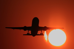 熊本空港夕日その③