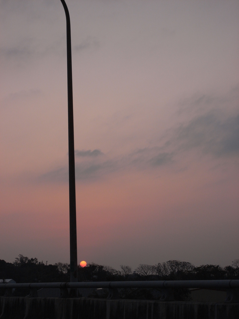台北の夕日