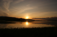 久種湖夕日