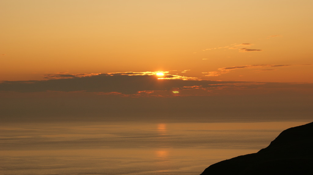 林道うすゆき群生地夕日１