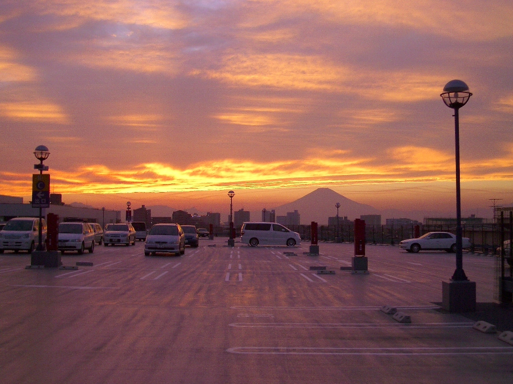 夕焼け＆富士山２