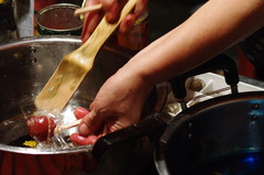 露店のおばちゃん　職人芸
