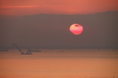 ベイ幕張 夕日