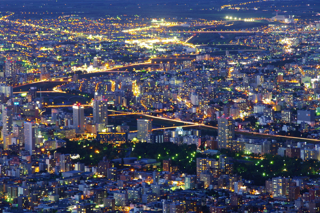 藻岩山から札幌の夜景③