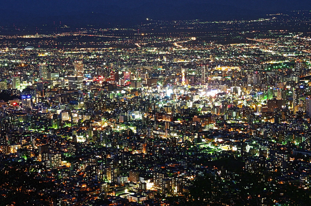 藻岩山から札幌の夜景⑦