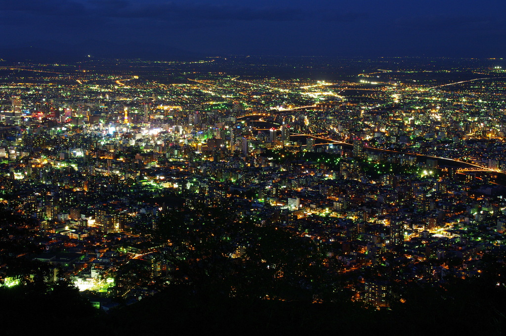 藻岩山から札幌の夜景⑤