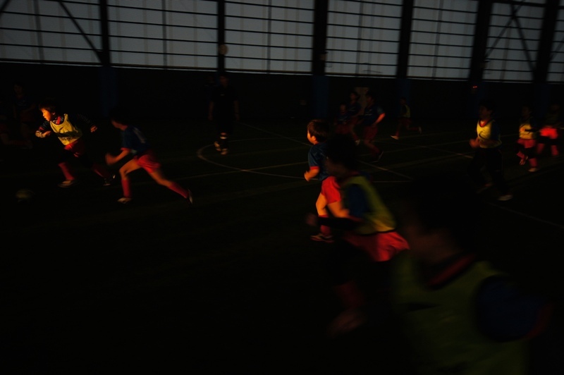 ボールを追って