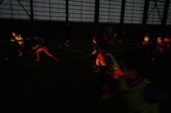 ボールを追って