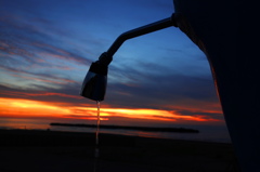 海岸のシャワー