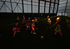 夕暮れの練習試合2