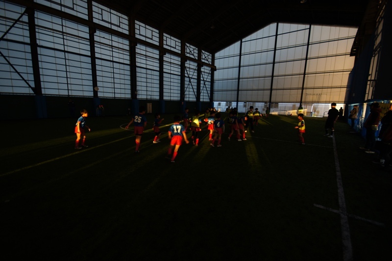 夕暮れの練習試合