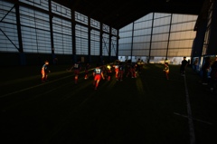 夕暮れの練習試合