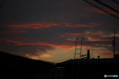 雪国の屋根梯子