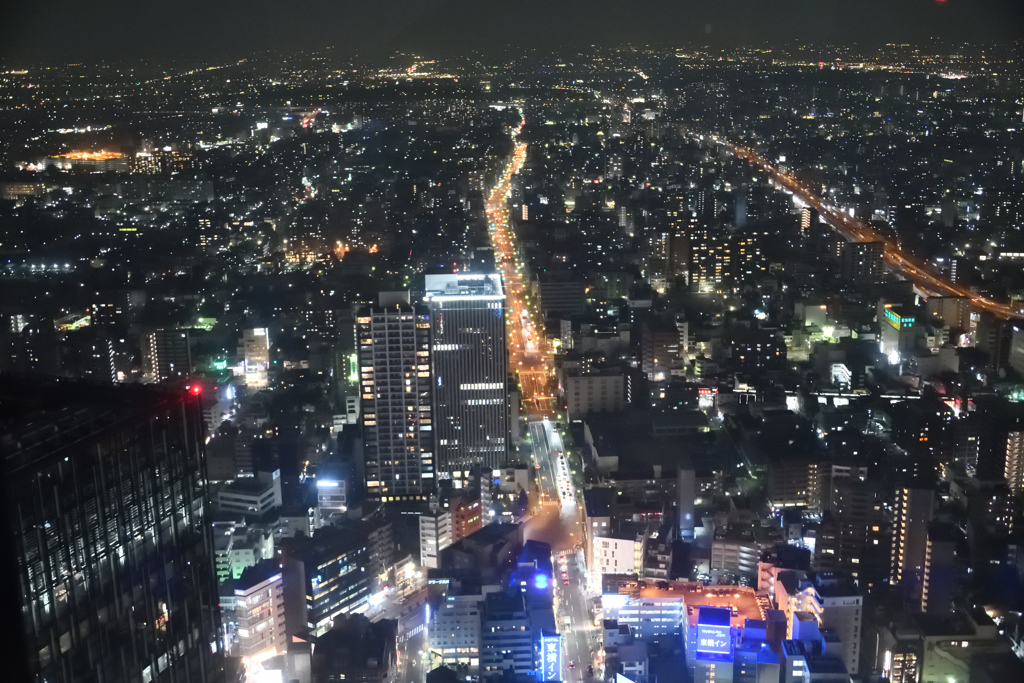 MIDLAND SQUARE　Sky Promenade展望台からの夜景