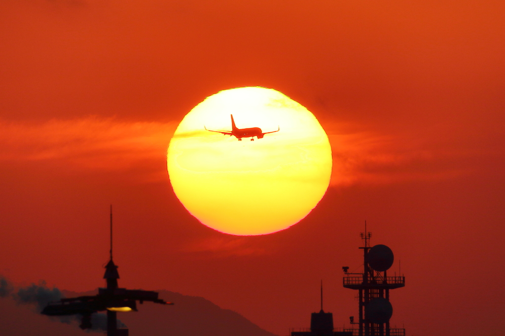 関空夕陽