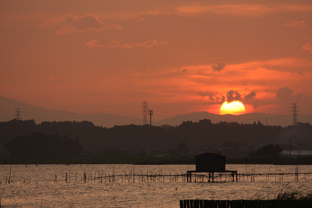 夕日