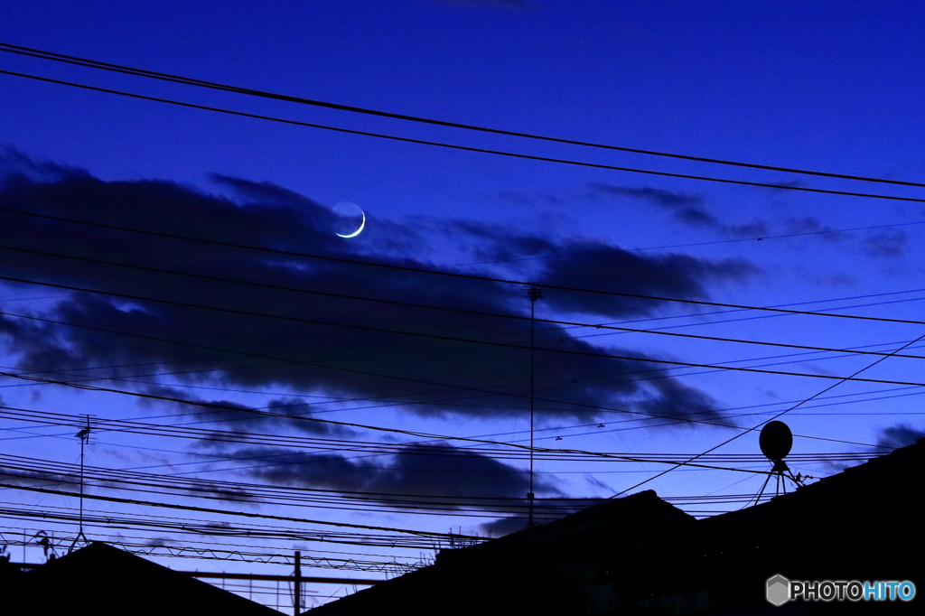 月齢2.13 三日月 地球照