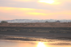 小貝川夕景