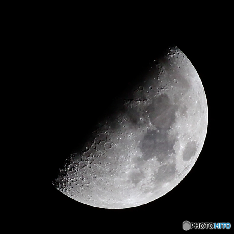 月齢7.8 上弦の月