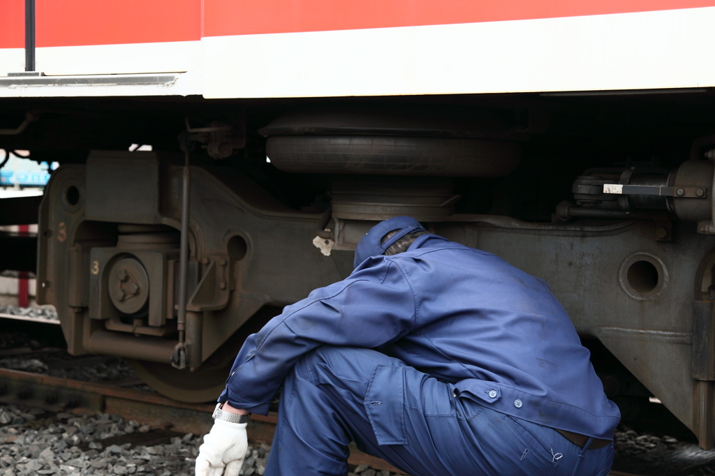 車両点検中