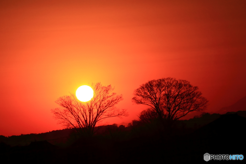 ‘16 大晦日の夕陽
