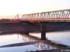 橋梁の夕景