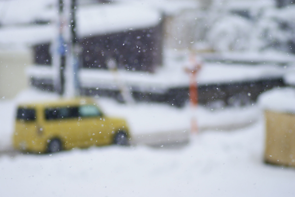 雪の日のドライブ